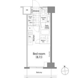 パークハビオ秋葉原 208 間取り図