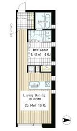 LunaRossa渋谷 3B 間取り図