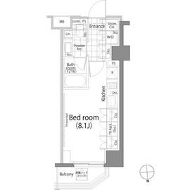 パークハビオ秋葉原 301 間取り図