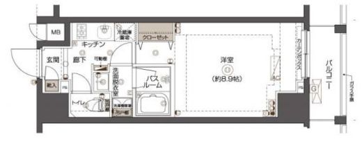 ZOOM西五反田 8階 間取り図