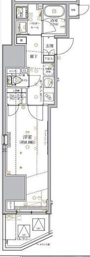 クレイシア神田淡路町 3階 間取り図