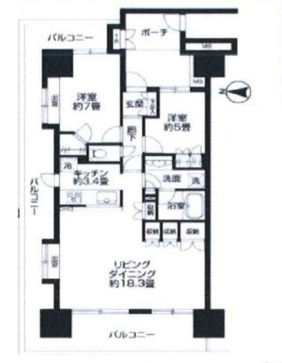 東京ソシオグランデ 6階 間取り図