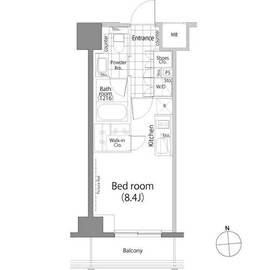 パークハビオ秋葉原 407 間取り図