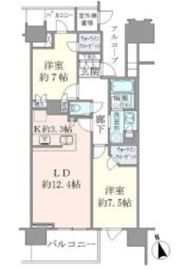 プラウド芝公園 13階 間取り図