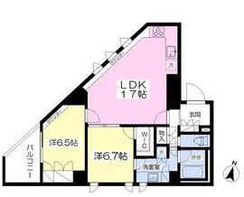 アパートメンツ元麻布 401 間取り図