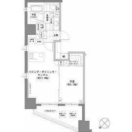 パークハビオ渋谷 1001 間取り図