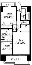 パークキューブ東品川 408 間取り図