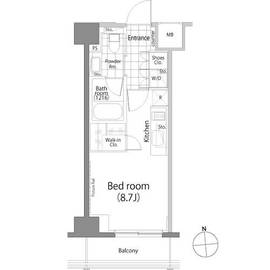 パークハビオ秋葉原 506 間取り図