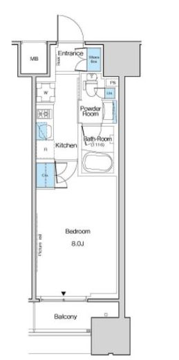 ルフォンブランシェ品川南大井 1404 間取り図