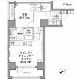 パークハビオ八丁堀 606 間取り図