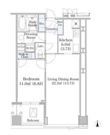 大井町ハイツ 1104 間取り図