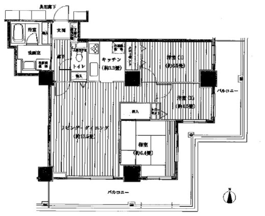 ベルタワー 1103 間取り図