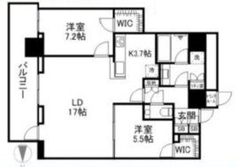 ザ・パークハウス晴海タワーズ ティアロレジデンス 22階 間取り図