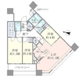 ブリリアタワーズ目黒 36階 間取り図