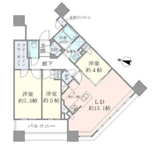 ブリリアタワーズ目黒 31階 間取り図