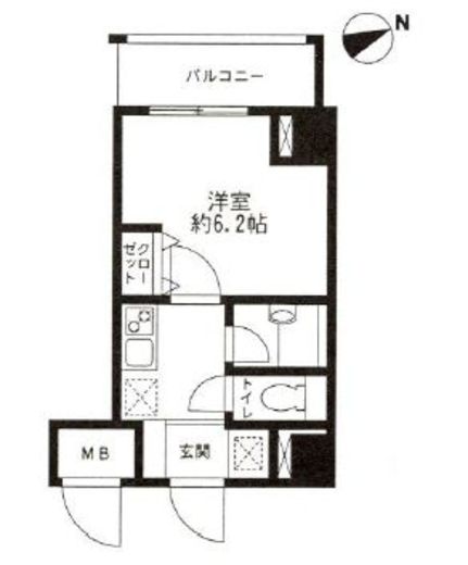 レジディア東品川 212 間取り図