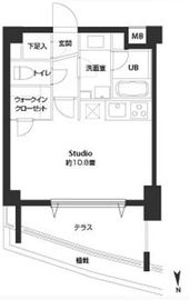 カスタリア自由が丘 206 間取り図