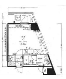 グレイス高輪タワー 6階 間取り図