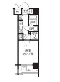 リージア代々木 1003 間取り図