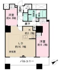 ザ・パークハウス西新宿タワー60 24階 間取り図