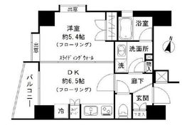 エスコートノヴェル南麻布 5階 間取り図