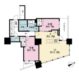 ザ・パークハウス西新宿タワー60 5階 間取り図