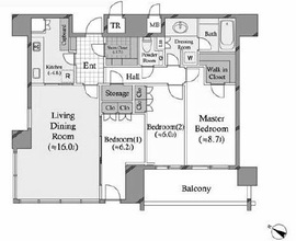 THE ROPPONGI TOKYO CLUB RESIDENCE 29階 間取り図