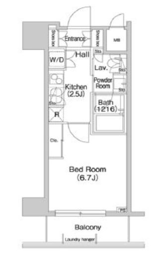 コンフォリア麻布EAST 803 間取り図