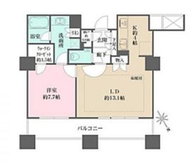 ザ・パークハウス西新宿タワー60 59階 間取り図