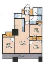 ザ・パークハウス西新宿タワー60 32階 間取り図