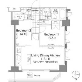 パークハビオ秋葉原 903 間取り図