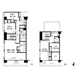 クラッサ目黒かむろ坂 701 間取り図