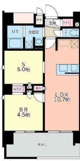 S-RESIDENCE錦糸町パークサイド (エスレジデンス錦糸町パークサイド) 801 間取り図