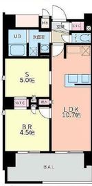 S-RESIDENCE錦糸町パークサイド (エスレジデンス錦糸町パークサイド) 801 間取り図