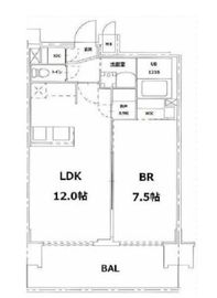 S-RESIDENCE錦糸町パークサイド (エスレジデンス錦糸町パークサイド) 1202 間取り図