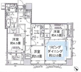 シティハウス月島駅前エアーズコート 10階 間取り図