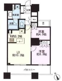 ザ・パークハウス西新宿タワー60 38階 間取り図