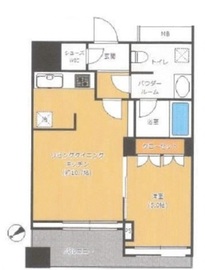 プラウドタワー二子玉川 4階 間取り図