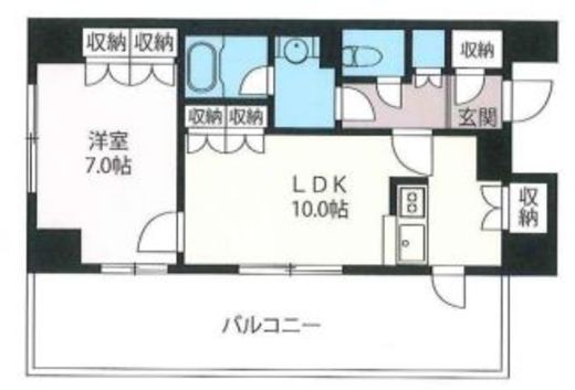 エスティメゾン浅草駒形 509 間取り図