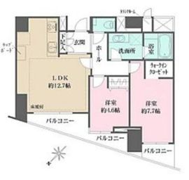 渋谷アインス 18階 間取り図