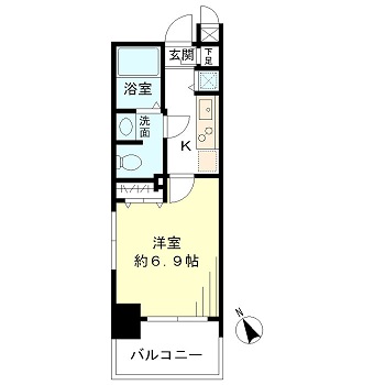 レジデンシア麻布十番 1208 間取り図