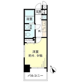 レジデンシア麻布十番 1208 間取り図