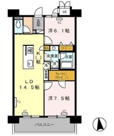 ロイヤルパークス西新井 610 間取り図