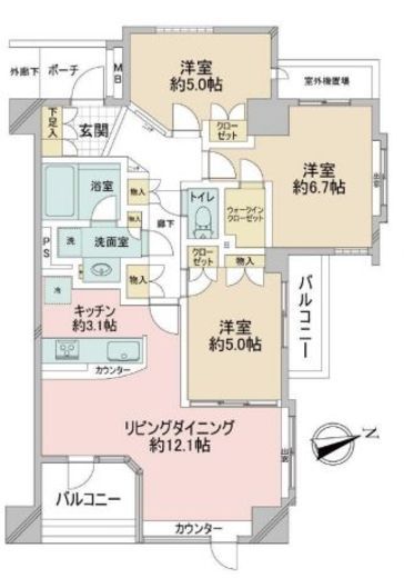 アクシルコート銀座イースト 6階 間取り図
