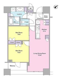 ブリリアタワーズ目黒 22階 間取り図