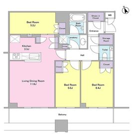 ブリリアタワーズ目黒 24階 間取り図