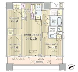 ブリリアタワーズ目黒 24階 間取り図