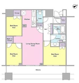 ブリリアタワーズ目黒 26階 間取り図