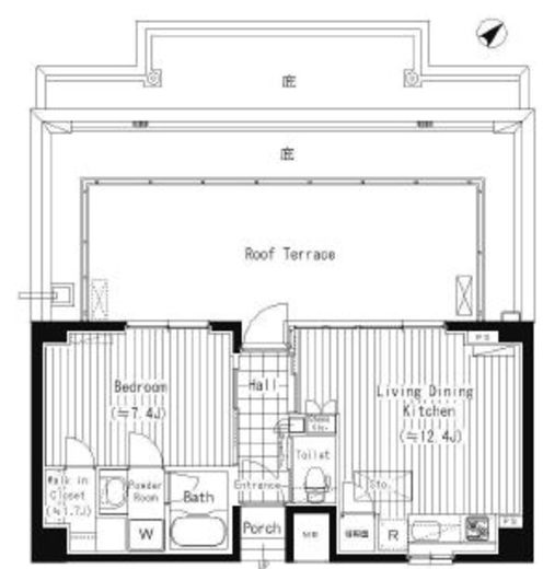 プライムアーバン東中野コート (PRIME URBAN 東中野 COURT) 609 間取り図