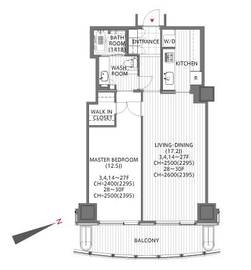 愛宕グリーンヒルズフォレストタワー 2503 間取り図